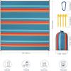 imageBeach Blanket Waterproof Sandproof Beach Mat 79 X 8310x9for 28 Adults Quick Drying Outdoor Picnic Mat Beach Accessories for Travel Camping HikingStripes  Green Orange