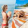 imageBeach Blanket Waterproof Sandproof Beach Mat 79 X 8310x9for 28 Adults Quick Drying Outdoor Picnic Mat Beach Accessories for Travel Camping HikingSunny Smile