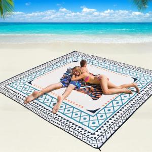imageBeach Blanket Waterproof Sandproof Beach Mat 79 X 8310x9for 28 Adults Quick Drying Outdoor Picnic Mat Beach Accessories for Travel Camping HikingColorful Spiral Conch  Lace Pattern
