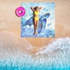 image:imageWIWIGO Beach Blanket Waterproof Sandproof Beach Mat 79 X 8310x9for 28 Adults Quick Drying Outdoor Picnic Mat Beach Accessories for Travel Camping HikingBlueturtle