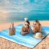 image:imageWIWIGO Beach Blanket Waterproof Sandproof Beach Mat 79 X 8310x9for 28 Adults Quick Drying Outdoor Picnic Mat Beach Accessories for Travel Camping HikingBluegreen Tinted Gradation