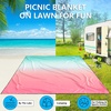 image:imageWIWIGO Beach Blanket Waterproof Sandproof Beach Mat 79 X 8310x9for 28 Adults Quick Drying Outdoor Picnic Mat Beach Accessories for Travel Camping HikingGradient Pink Green