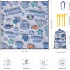 image:imageWIWIGO Beach Blanket Waterproof Sandproof Beach Mat 79 X 8310x9for 28 Adults Quick Drying Outdoor Picnic Mat Beach Accessories for Travel Camping Hiking3d  Ocean Light Blue