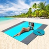 image:imageWIWIGO Beach Blanket Waterproof Sandproof Beach Mat 79 X 8310x9for 28 Adults Quick Drying Outdoor Picnic Mat Beach Accessories for Travel Camping HikingSolid  Gray Blue
