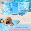 image:imageWIWIGO Beach Blanket Waterproof Sandproof Beach Mat 79 X 8310x9for 28 Adults Quick Drying Outdoor Picnic Mat Beach Accessories for Travel Camping HikingMandala Inkblue