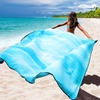 image:imageWIWIGO Beach Blanket Waterproof Sandproof Beach Mat 79 X 8310x9for 28 Adults Quick Drying Outdoor Picnic Mat Beach Accessories for Travel Camping HikingBlue and White Splattered With Color