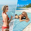image:imageWIWIGO Beach Blanket Waterproof Sandproof Beach Mat 79 X 8310x9for 28 Adults Quick Drying Outdoor Picnic Mat Beach Accessories for Travel Camping HikingWave Base  Turtle Blue