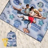 image:imageWIWIGO Beach Blanket Waterproof Sandproof Beach Mat 79 X 8310x9for 28 Adults Quick Drying Outdoor Picnic Mat Beach Accessories for Travel Camping Hiking3d  Ocean Light Blue