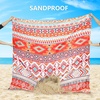image:imageWIWIGO Beach Blanket Waterproof Sandproof Beach Mat 79 X 8310x9for 28 Adults Quick Drying Outdoor Picnic Mat Beach Accessories for Travel Camping HikingBohemian Orange