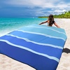 image:imageWIWIGO Beach Blanket Waterproof Sandproof Beach Mat 79 X 8310x9for 28 Adults Quick Drying Outdoor Picnic Mat Beach Accessories for Travel Camping HikingSolid Blue