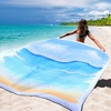 image:imageWIWIGO Beach Blanket Waterproof Sandproof Beach Mat 79 X 8310x9for 28 Adults Quick Drying Outdoor Picnic Mat Beach Accessories for Travel Camping HikingOil Painting Beach