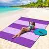 image:imageWIWIGO Beach Blanket Waterproof Sandproof Beach Mat 79 X 8310x9for 28 Adults Quick Drying Outdoor Picnic Mat Beach Accessories for Travel Camping HikingSolidpurple