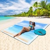 image:imageWIWIGO Beach Blanket Waterproof Sandproof Beach Mat 79 X 8310x9for 28 Adults Quick Drying Outdoor Picnic Mat Beach Accessories for Travel Camping HikingOil Painting Beach