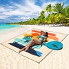 image:imageWIWIGO Beach Blanket Waterproof Sandproof Beach Mat 79 X 8310x9for 28 Adults Quick Drying Outdoor Picnic Mat Beach Accessories for Travel Camping HikingCoconut Tree  Rainbow