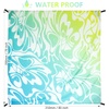 image:imageWIWIGO Beach Blanket Waterproof Sandproof Beach Mat 79 X 8310x9for 28 Adults Quick Drying Outdoor Picnic Mat Beach Accessories for Travel Camping HikingBig Flowerblue and Green Gradient