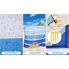 image:imageWIWIGO Beach Blanket Waterproof Sandproof Beach Mat 79 X 8310x9for 28 Adults Quick Drying Outdoor Picnic Mat Beach Accessories for Travel Camping HikingCoconut Treesolid Blue