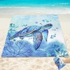 image:imageWIWIGO Beach Blanket Waterproof Sandproof Beach Mat 79 X 8310x9for 28 Adults Quick Drying Outdoor Picnic Mat Beach Accessories for Travel Camping HikingBlueturtle
