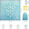 image:imageWIWIGO Beach Blanket Waterproof Sandproof Beach Mat 79 X 8310x9for 28 Adults Quick Drying Outdoor Picnic Mat Beach Accessories for Travel Camping HikingWave Base  Turtle Blue