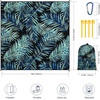 image:imageWIWIGO Beach Blanket Waterproof Sandproof Beach Mat 79 X 8310x9for 28 Adults Quick Drying Outdoor Picnic Mat Beach Accessories for Travel Camping HikingLeaves Black
