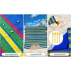 image:imageWIWIGO Beach Blanket Waterproof Sandproof Beach Mat 79 X 8310x9for 28 Adults Quick Drying Outdoor Picnic Mat Beach Accessories for Travel Camping HikingStripes  Yellow  Green  Blue