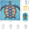 image:imageWIWIGO Beach Blanket Waterproof Sandproof Beach Mat 79 X 8310x9for 28 Adults Quick Drying Outdoor Picnic Mat Beach Accessories for Travel Camping HikingColorful Sea Turtlemandala Bottom