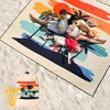 image:imageWIWIGO Beach Blanket Waterproof Sandproof Beach Mat 79 X 8310x9for 28 Adults Quick Drying Outdoor Picnic Mat Beach Accessories for Travel Camping HikingCoconut Tree  Rainbow