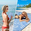 image:imageWIWIGO Beach Blanket Waterproof Sandproof Beach Mat 79 X 8310x9for 28 Adults Quick Drying Outdoor Picnic Mat Beach Accessories for Travel Camping HikingSea Creature  Blue