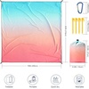 image:imageWIWIGO Beach Blanket Waterproof Sandproof Beach Mat 79 X 8310x9for 28 Adults Quick Drying Outdoor Picnic Mat Beach Accessories for Travel Camping HikingGradient Pink Green