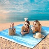 image:imageWIWIGO Beach Blanket Waterproof Sandproof Beach Mat 79 X 8310x9for 28 Adults Quick Drying Outdoor Picnic Mat Beach Accessories for Travel Camping HikingBluegreen Tinted Gradation