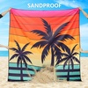 image:imageWIWIGO Beach Blanket Waterproof Sandproof Beach Mat 79 X 8310x9for 28 Adults Quick Drying Outdoor Picnic Mat Beach Accessories for Travel Camping HikingCoconut Treestriped Gradient