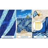 image:imageWIWIGO Beach Blanket Waterproof Sandproof Beach Mat 79 X 8310x9for 28 Adults Quick Drying Outdoor Picnic Mat Beach Accessories for Travel Camping HikingLeaves Blue