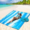 image:imageWIWIGO Beach Blanket Waterproof Sandproof Beach Mat 79 X 8310x9for 28 Adults Quick Drying Outdoor Picnic Mat Beach Accessories for Travel Camping HikingBlue and White Stripes