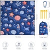 image:imageWIWIGO Beach Blanket Waterproof Sandproof Beach Mat 79 X 8310x9for 28 Adults Quick Drying Outdoor Picnic Mat Beach Accessories for Travel Camping Hiking3d  Ocean Deep Blue