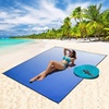 image:imageWIWIGO Beach Blanket Waterproof Sandproof Beach Mat 79 X 8310x9for 28 Adults Quick Drying Outdoor Picnic Mat Beach Accessories for Travel Camping HikingGradientbluewhite