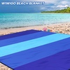 image:imageWIWIGO Beach Blanket Waterproof Sandproof Beach Mat 79 X 8310x9for 28 Adults Quick Drying Outdoor Picnic Mat Beach Accessories for Travel Camping HikingBlue