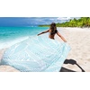 image:imageWIWIGO Beach Blanket Waterproof Sandproof Beach Mat 79 X 8310x9for 28 Adults Quick Drying Outdoor Picnic Mat Beach Accessories for Travel Camping HikingRipple Light Blue