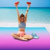 image:imageWIWIGO Beach Blanket Waterproof Sandproof Beach Mat 79 X 8310x9for 28 Adults Quick Drying Outdoor Picnic Mat Beach Accessories for Travel Camping HikingGradientbluepurple
