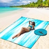 image:imageWIWIGO Beach Blanket Waterproof Sandproof Beach Mat 79 X 8310x9for 28 Adults Quick Drying Outdoor Picnic Mat Beach Accessories for Travel Camping HikingBlue and White Splattered With Color