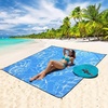 image:imageWIWIGO Beach Blanket Waterproof Sandproof Beach Mat 79 X 8310x9for 28 Adults Quick Drying Outdoor Picnic Mat Beach Accessories for Travel Camping HikingLarge Shell  Blue