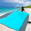 image:imageWIWIGO Beach Blanket Waterproof Sandproof Beach Mat 79 X 8310x9for 28 Adults Quick Drying Outdoor Picnic Mat Beach Accessories for Travel Camping HikingSolid  Gray Blue