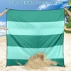 image:imageWIWIGO Beach Blanket Waterproof Sandproof Beach Mat 79 X 8310x9for 28 Adults Quick Drying Outdoor Picnic Mat Beach Accessories for Travel Camping HikingLight and Dark Green