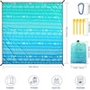 image:imageWIWIGO Beach Blanket Waterproof Sandproof Beach Mat 79 X 8310x9for 28 Adults Quick Drying Outdoor Picnic Mat Beach Accessories for Travel Camping HikingBlue Geometric Tribe