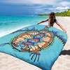 image:imageWIWIGO Beach Blanket Waterproof Sandproof Beach Mat 79 X 8310x9for 28 Adults Quick Drying Outdoor Picnic Mat Beach Accessories for Travel Camping HikingColorful Sea Turtlemandala Bottom