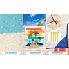 image:imageWIWIGO Beach Blanket Waterproof Sandproof Beach Mat 79 X 8310x9for 28 Adults Quick Drying Outdoor Picnic Mat Beach Accessories for Travel Camping HikingCoconut Tree  Rainbow