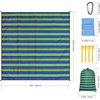 image:imageWIWIGO Beach Blanket Waterproof Sandproof Beach Mat 79 X 8310x9for 28 Adults Quick Drying Outdoor Picnic Mat Beach Accessories for Travel Camping HikingStripes  Yellow  Green  Blue