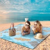 image:imageWIWIGO Beach Blanket Waterproof Sandproof Beach Mat 79 X 8310x9for 28 Adults Quick Drying Outdoor Picnic Mat Beach Accessories for Travel Camping HikingMandala Sea