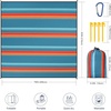 image:imageWIWIGO Beach Blanket Waterproof Sandproof Beach Mat 79 X 8310x9for 28 Adults Quick Drying Outdoor Picnic Mat Beach Accessories for Travel Camping HikingStripes  Green Orange