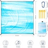 image:imageWIWIGO Beach Blanket Waterproof Sandproof Beach Mat 79 X 8310x9for 28 Adults Quick Drying Outdoor Picnic Mat Beach Accessories for Travel Camping HikingBlue and White Splattered With Color