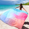 image:imageWIWIGO Beach Blanket Waterproof Sandproof Beach Mat 79 X 8310x9for 28 Adults Quick Drying Outdoor Picnic Mat Beach Accessories for Travel Camping HikingGradientsolid