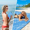 image:imageWIWIGO Beach Blanket Waterproof Sandproof Beach Mat 79 X 8310x9for 28 Adults Quick Drying Outdoor Picnic Mat Beach Accessories for Travel Camping HikingLarge Shell  Blue